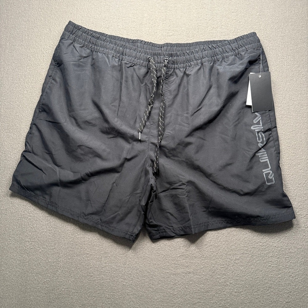 Quiksilver Swim Trunks Men 2XL Black Drawstring Mesh Lined QM14VL002